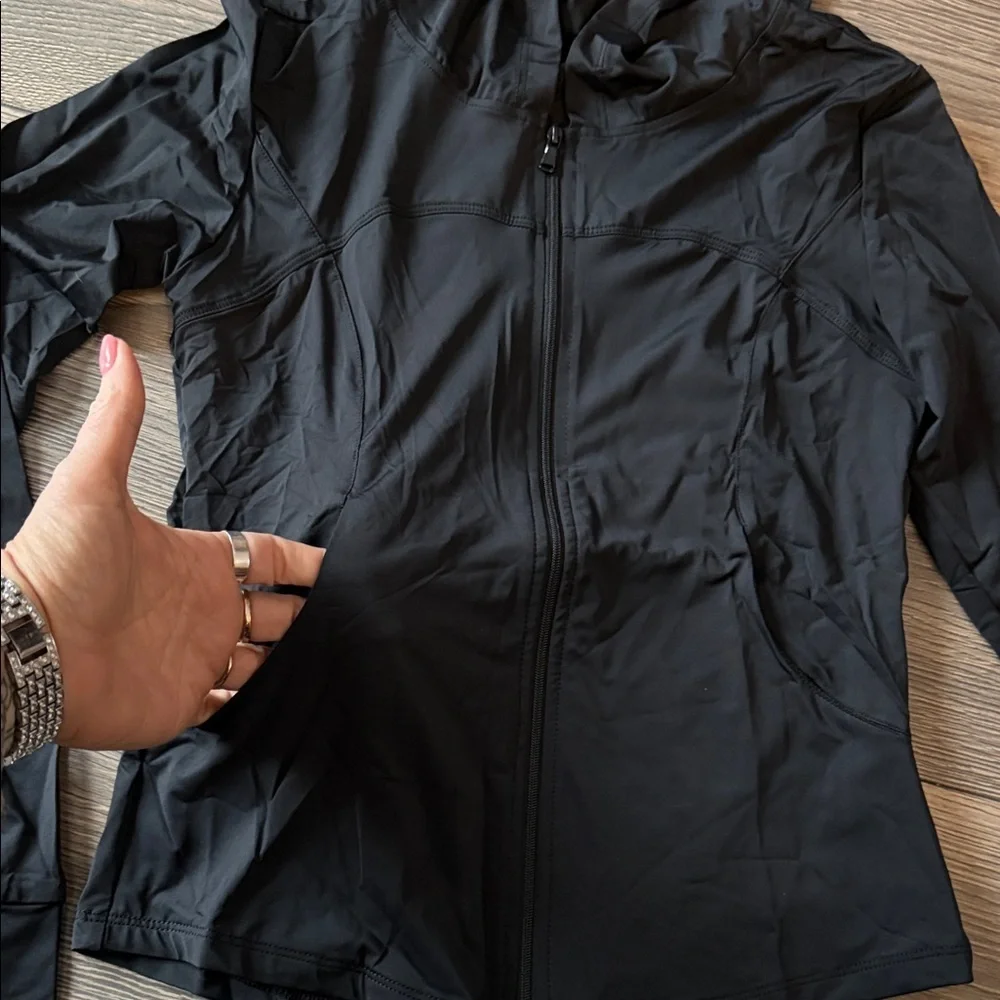 SHEIN Charcoal Zip-Up Hoodie